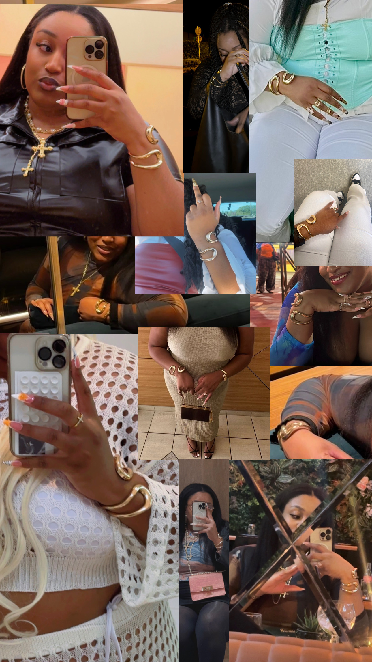 Montage montrant un bracelet porté dans plusieurs tenues